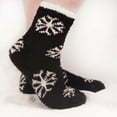 thumbnail image 4 of BambooMN Women's Super Fuzzy Warm Soft Microfiber Snowflake Socks - Assortment 6B - 6 Pairs, 4 of 6