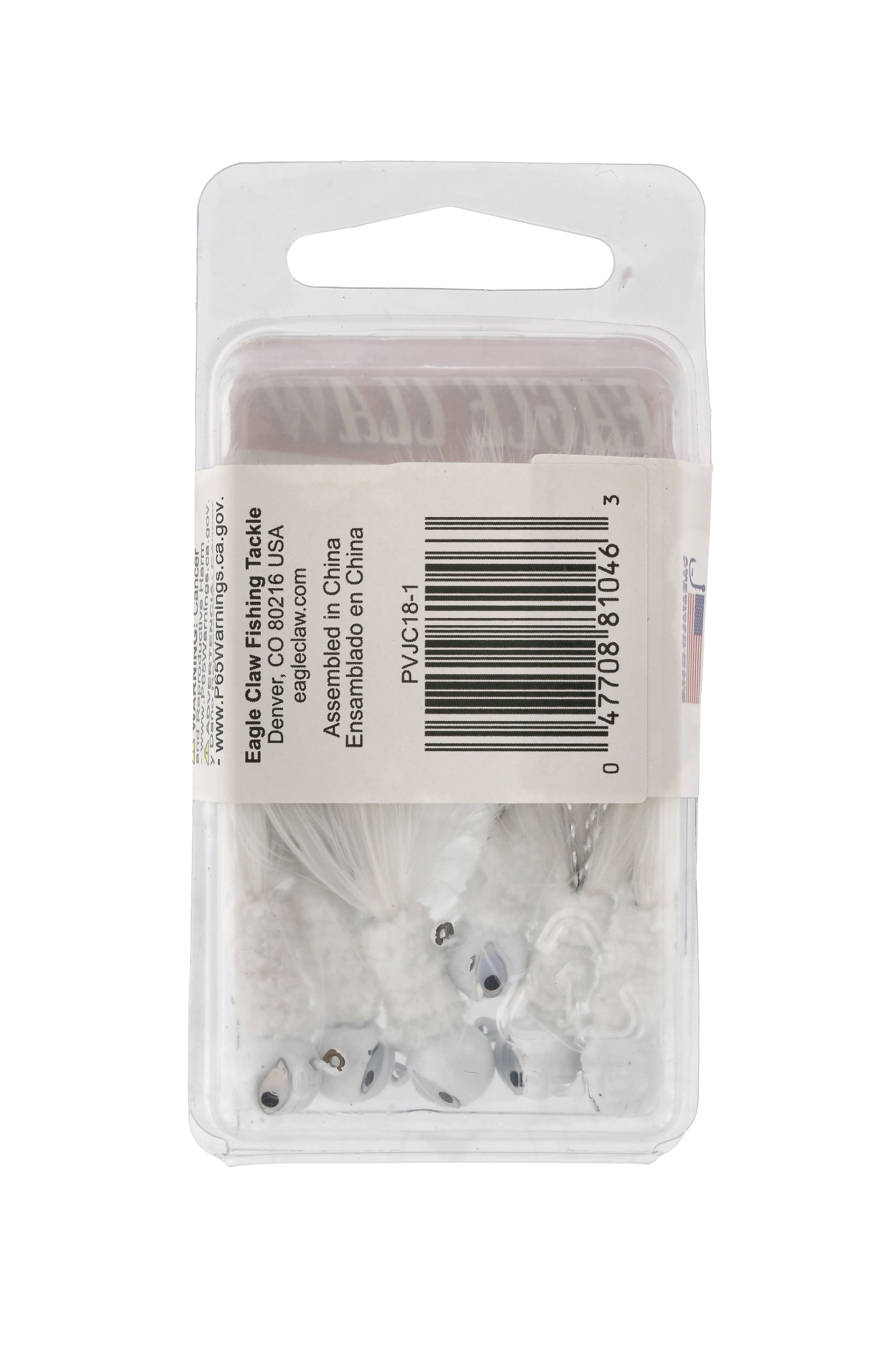 Eagle Claw Marabou Pro-V Crappie Jig 1/8 oz White