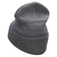 thumbnail image 2 of Snowboarding Life Embroidered 12 Inch Long Knitted Beanie - Heather Grey OSFM, 2 of 5