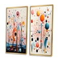 thumbnail image 3 of Designart "Crystalline Pastels Retro Consciousness I" Abstract Shapes Framed Wall Art Set Of 2 - Transitional White Frame Gallery Set For Office Decor, 3 of 6