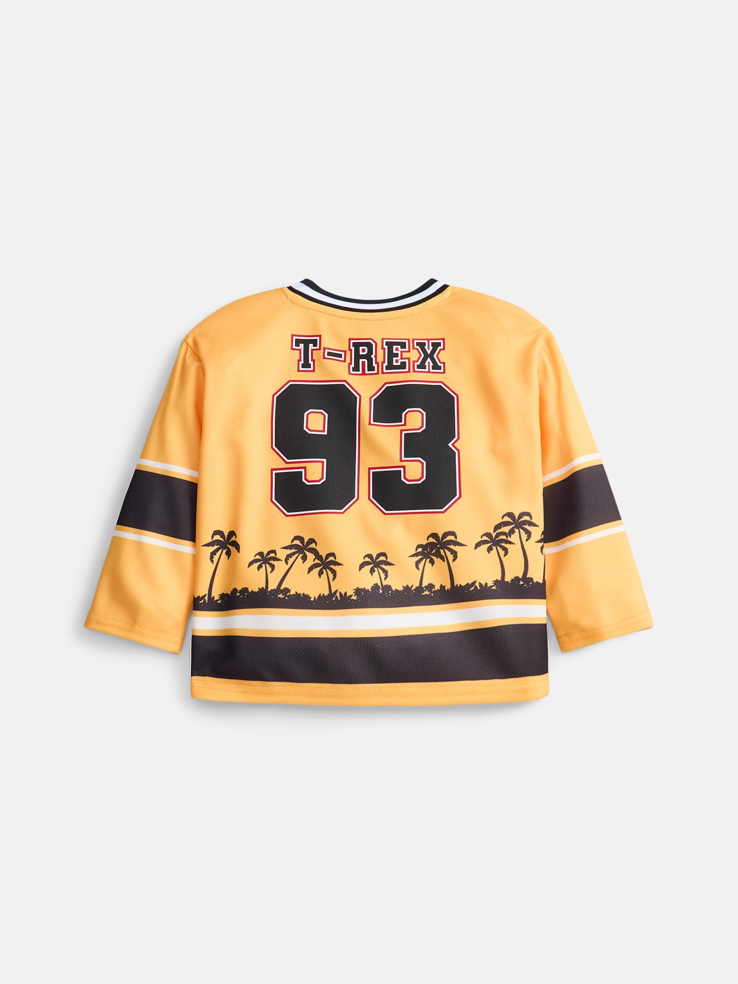 Jurassic Park Toddler Boys Graphic Hockey Jersey with Long Sleeves, Sizes 12M-5T