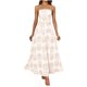 thumbnail image 1 of Tops de Tubo Largo para las Mujeres Moda Impresión Suspendentes Encaje Vestido sin Espalda, Vestido de Detalle de Encaje de Cintura para Fiesta, Noche Y Eventos Especiales, 1 of 6
