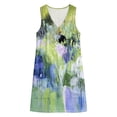 thumbnail image 4 of QUNYINEY A Line Summer Sundresses for Women Sleeveless Tie Dye Mini Beach Tank Dress V Neck Casual with Pockets Vacation Loose Fit Dresses, 4 of 7