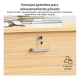 thumbnail image 4 of Archivador con 3 Cajones y Puerta con Cerrojo,Multifunción Gabinete de Almacenamiento,Mueble Organizador Bajo Escritorio para Impresora, Estantes Ajustables,Oficina en Casa, 90x34x59cm, 4 of 7