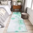 thumbnail image 4 of 2'x6' Rug Runners for Hallways Kitchen, Green Rose Fantasy Non Slip Entryway Beside Floor Carpet Runner, Elegance Floral Romantic Reflection Washable Laundry Room Bedroom Throw Rugs Mat, 4 of 8