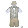 thumbnail image 4 of New Khaki Checkered Eton Vest Shorts Suit Boy Baby & Toddler S M L XL 2T 3T 4T, 4 of 7