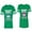 Men Green / Women Green, variant on Dady Mama Shark Unisex Couple Matching Cotton Jersey style T-Shirt Contrasting stripes on sleeves (Men Green / Women Green) (Men XL / Women S)