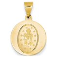 thumbnail image 2 of 14k Yellow Gold Polished and Satin Miraculous Medal Hollow Pendant Charm, 2 of 4