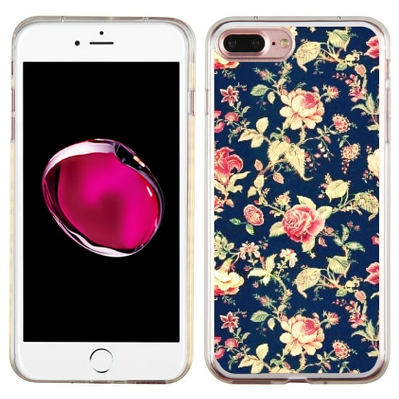 Slim-Fit Case for Apple iPhone 8 PLUS / 7 PLUS, OneToughShield ® Premium TPU Gel Protector Phone Case - Floral Garden