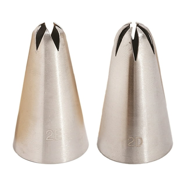 Glaseado de tubos sin costura de acero inoxidable, boquillas para tubos de estrella grande, herramientas de decoración de pasteles, panaderos