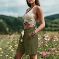 thumbnail image 6 of Neewe Women Comfy Casual Elastic Waist Color Shorts Summer Beach Lightweight Short Pants, 6 of 7