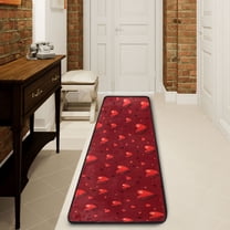 Ryvnso Valentine's Heart Hallway Runner Rugs Floor Carpet Non Slip Entryway Mat 2' x 6'