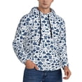 thumbnail image 2 of Lsque Seaside Primary Color Pattern Casual Men's Hoodie,Hooded Sweatshirt with Kangaroo Pocket,Pullover Hoodie-3X-Large, 2 of 7