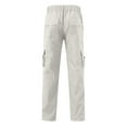 thumbnail image 4 of Kureaily Men's Elastic Waist Loose Fit Lightweight Workwear Pull On Cargo Pants, 4 of 4