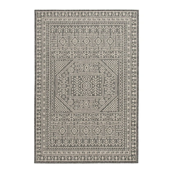 Mainstays 8' 5" x 13' Grey Medallion Outdoor Area Rug