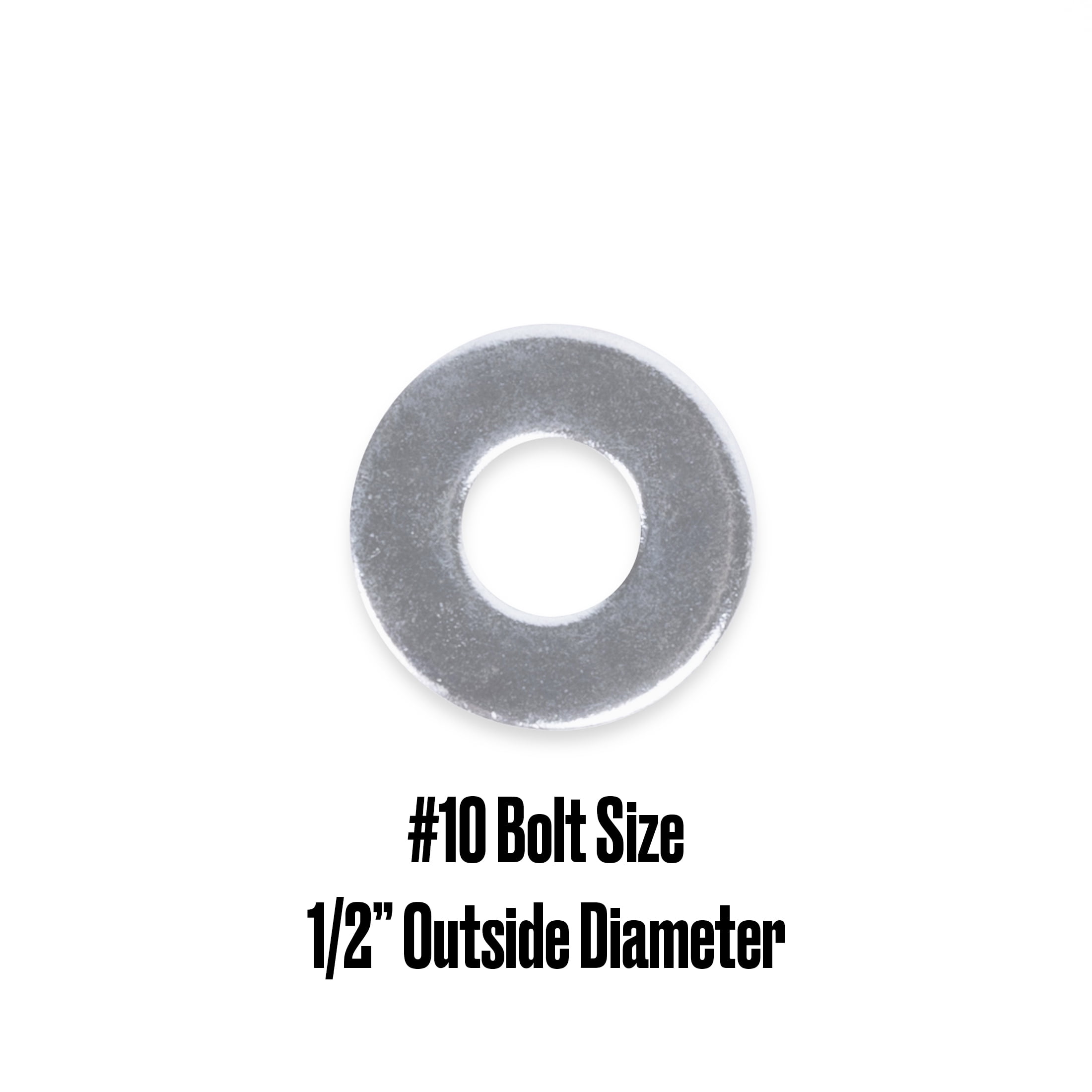 Hillman Flat Washers, #10, Steel, Zinc Finish, USS Washers, Silver, 33 pack