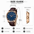 thumbnail image 2 of Watches for Man Minimalist Quartz Watch with Leather Strap & Calendar 30M Water Resistant Watch Gift for Man, 2 of 8