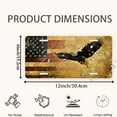 thumbnail image 2 of Soaring Eagle over Textured Flag Front License Plate, Funny Standard Plates Personalized Novelty Decorative For Men/Women/Boys/Girls Car 6×12 Inch, 2 of 7