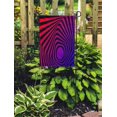 thumbnail image 2 of JSDART Multicolore Effet Optique Vasarely Torsadé Rayures Torsion et Rotation Mouvement Jardin Drapeau Décoratif Drapeau Maison Bannière 28x40 Pouces, 2 of 2