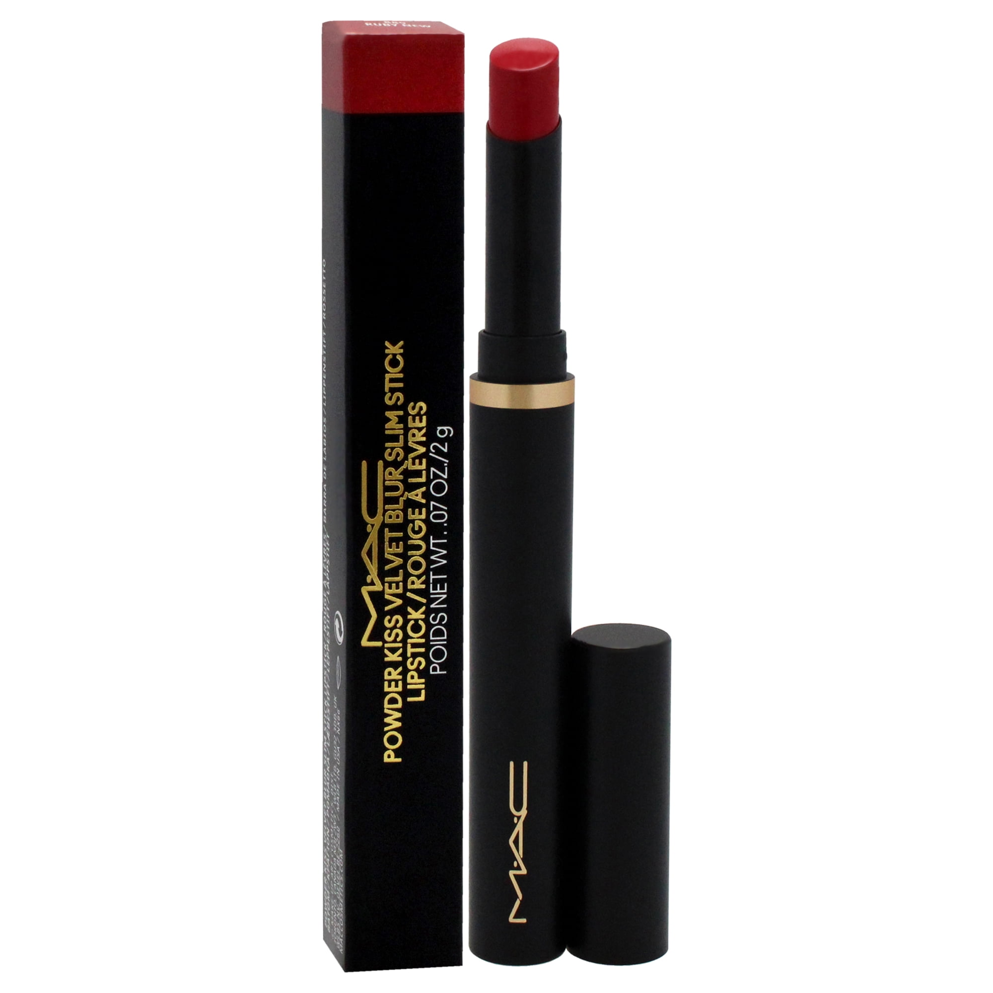 MAC Powder Kiss Velvet Blur Slim Stick - 889 Ruby New , 0.07 oz Lipstick