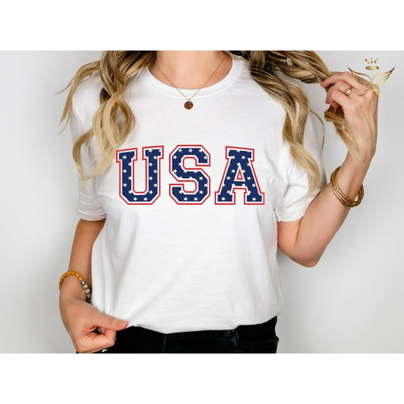 Selvi Patriotic Red White Boozy Graphic T-Shirt USA Flag Independence Day Gift Style, Full size S-5XL