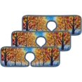 thumbnail image 2 of 2 Pcs SKYSONIC Faucet Absorbent Mat Painting Autumn Parkway Washable Counter Drying Pads Behind Faucet for Kitchen Bathroom, 2 of 7
