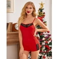 thumbnail image 2 of Conjunto de pijama de encaje para mujer, ropa de dormir, pantalones cortos, camisola, conjuntos cortos, 2 of 6