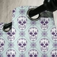 thumbnail image 4 of Ambesonne Geometric Grommet Curtain, Floral Damask Skulls, 50" x 54", Pale Blue Purple White, 4 of 6