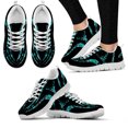 thumbnail image 1 of Zapatillas deportivas de verano con cordones y estampado de alce/asta Pop para mujer, color negro y claro, con estampado animal, 1 of 6