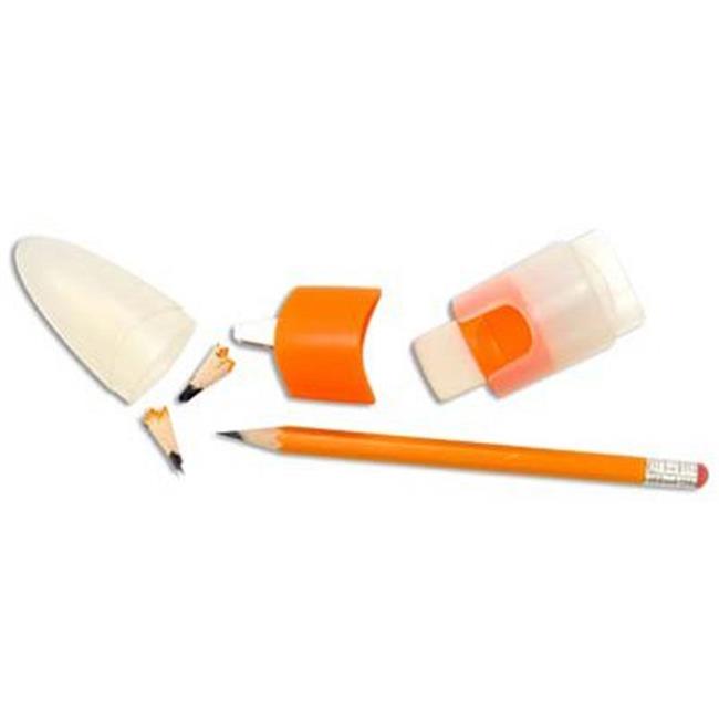 Torpedo with Eraser Pencil Sharpener Single Hole ASSORTED Colors