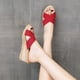 thumbnail image 2 of Amzcrzy Zapatos de mujer,Zapatos de mujer,Zapatillas de mujer, Zapatos de tacón alto para mujer, sandalias de paja y lino, cuñas, zapatillas de vestir informales de lona Sandalias Mujer Zapatillas De, 2 of 7