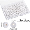 thumbnail image 2 of 1 Box 1 Box 350PCS 6mm White Polymer Clay Beads Bulk Small Heishi Beads Mini Refill Round Flat Disc Vinyl Spacer Loose Beads for Jewelry Making DIY Bracelets Necklace Chocker Craft Supplies, 2 of 5