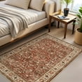 thumbnail image 4 of SIXHOME 3'x5' Area Rugs for Living Room Washable Rugs Carpet Vintage Traditional Rugs for Bedroom Dinning Room Office Playroom Entryway Soft Non Slip Area Rug Retro Home Decor Brick Red, 4 of 7