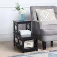 thumbnail image 3 of Home Square Chairside End Table in Black Wood Finish - Set of 2, 3 of 4