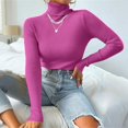 thumbnail image 6 of Turtleneck Sweater for Women Long Sleeve Slim Fit Lightweight Base Layer Knit Tops, XL, 6 of 6