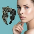 thumbnail image 2 of Unique Bargains 1 Pc Fashion Wide-side Headband 6.3"x4.92" Black, 2 of 6