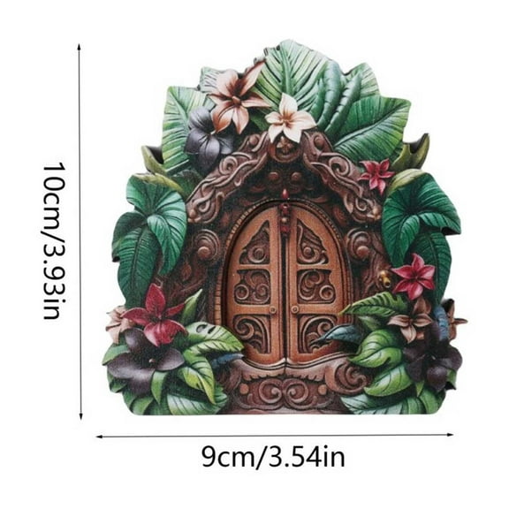 AJKSFHIU Fairy Door and Windows for Trees ,Resin Fairy Door Art Sculpture Decoration for Kids Room, Wall and Trees Outdoor | Miniature Fairy Garden Outdoor Decor Accessories with Garden Sign