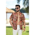 thumbnail image 3 of HAPPY BAY Men's Hawaiian Shirts Short Sleeve Button Down Shirt Men's Casual Shirts Holiday Tropical Beach Summer Party Shirts for Men Funny XXL Multi, Checks, 3 of 5