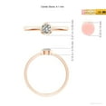 thumbnail image 5 of ANGARA Natural Bezel-Set Diamond Solitaire Engagement Ring in 14K Rose Gold for Women (Size-4.1mm| Color-K| Clarity-I3) | April Birthstone, Anniversary, Jewelry Gift for Women | Natural Diamond Ring, 5 of 9