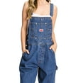 Revolt Plus Size Women's Juniors Baggy Straight Leg Denim Overalls (16