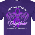 thumbnail image 4 of Inktastic Staying Strong Together Alzheimer's Awareness Purple Ribbon T-Shirt, 4 of 5