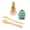 Green, variant on BambooMN Brand - Matcha Green Tea Whisk Set - Whisk + Scoop + Tea Spoon + Pink Whisk Holder