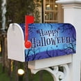thumbnail image 4 of Happy Halloween Mailbox Cover Blue Night Dead Tree Spooky Graveyard Gloomy Spider Web Scary Magnetic Mailbox Covers Hallowmas Mail Box Post Letter Cover for Home Yard Standard Size 21x25.5 Inch, 4 of 6