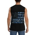 thumbnail image 4 of Bixox Men's Navy Camouflage American Flag Printed Shirt Sleeveless Fitness Tank Top-XX-Large, 4 of 7