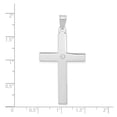 thumbnail image 3 of 14k White Gold Cross Pendant for Women or Unisex with Diamond Accent, Minimalist Religious Necklace, Christian Faith Jewelry, Elegant Spiritual Fine Accessory, 3 of 5