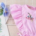 thumbnail image 6 of Atogsazn Baby Girl Cotton Jumpsuits Toddler Ruffle Cute Printed Sleeveless Romper Fashion Clothes Pink 2-3 Years on Clearance, 6 of 9