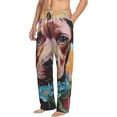 thumbnail image 6 of Honiee Painted Flower Puppy for men - a sleek fusion of Straight Pajama Pants, versatile Lounge Pants, and cozy Sleepwear, all rolled into one-Medium, 6 of 6