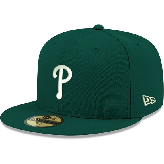 Men's New Era Green Philadelphia Phillies White Logo 59FIFTY Fitted Hat
