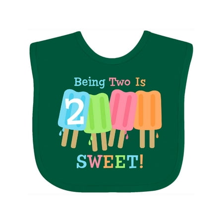 

Inktastic Ice Pop 2nd Birthday Gift Baby Girl Bib
