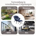 thumbnail image 6 of MOONMISS Accent Chair with Ottoman,with Armrests and Side Pockets、 Footrest for Living Room,Navy Blue, 6 of 6